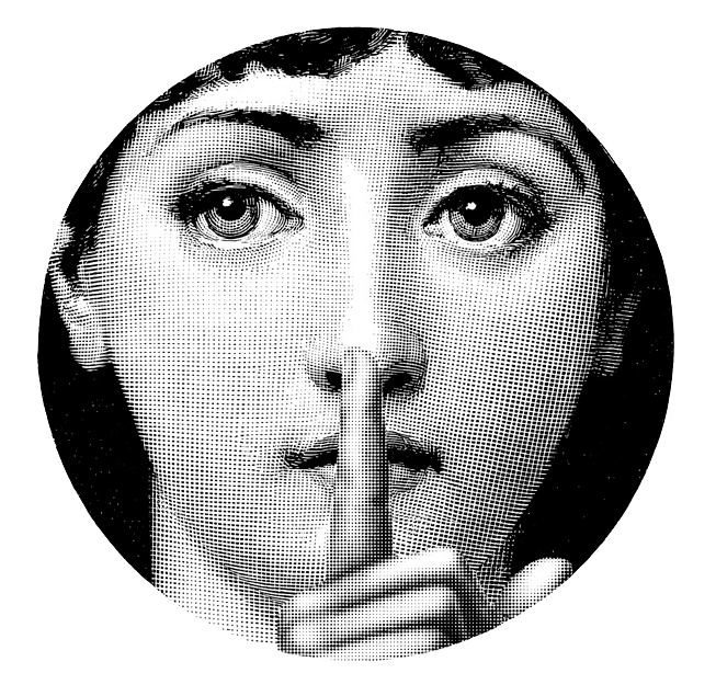 Декоративная тарелка Fornasetti 002 Черный Декоративная тарелка Fornasetti 002 Черный в Грозном | Loft Concept