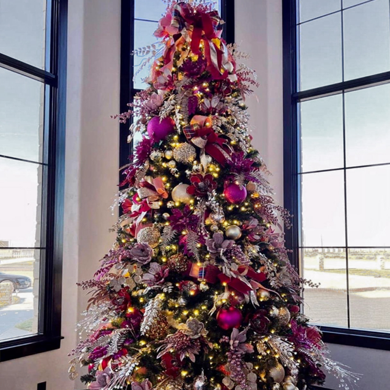 Дизайнерская Елка Премиум украшенная Лиловым Декором Christmas Tree Lilac Premium Лиловый Серебряный Дизайнерская Елка Премиум украшенная Лиловым Декором Christmas Tree Lilac Premium Лиловый Серебряный в Грозном | Loft Concept