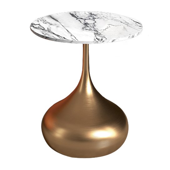 Приставной стол Gold Base Белый Золотой Приставной стол Gold Base Белый Золотой в Грозном | Loft Concept
