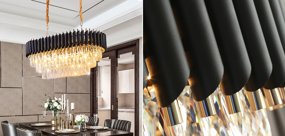 Люстра Empire Black Rectangular Chandelier Crystal Люстра Empire Black Rectangular Chandelier Crystal - Loft-Concept в Грозном