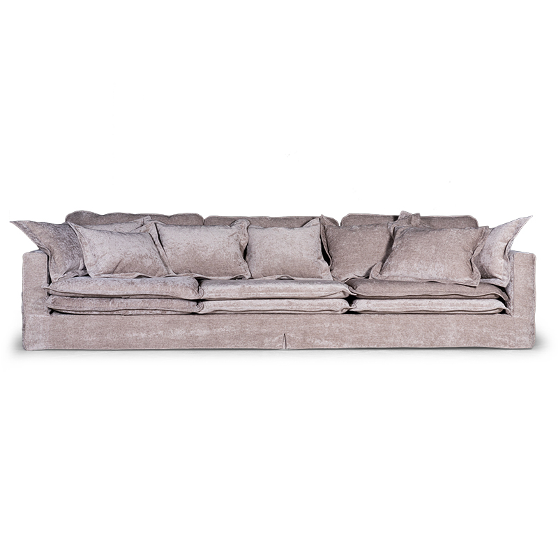 Диван Evelyn Gray Velour Sofa Светло-серый Диван Evelyn Gray Velour Sofa Светло-серый в Грозном | Loft Concept