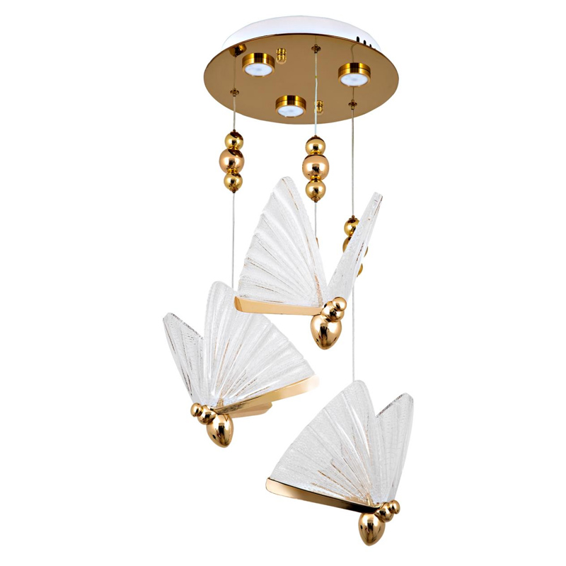 Тройной Подвесной Светильник Butterfly Золотой в Грозном | Loft Concept 
