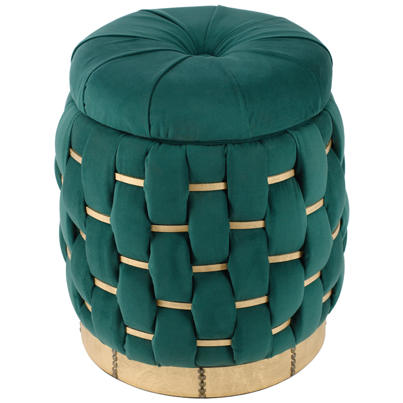 Пуф Verde Green Pouf Зеленый Золотой Пуф Verde Green Pouf Зеленый Золотой в Грозном | Loft Concept