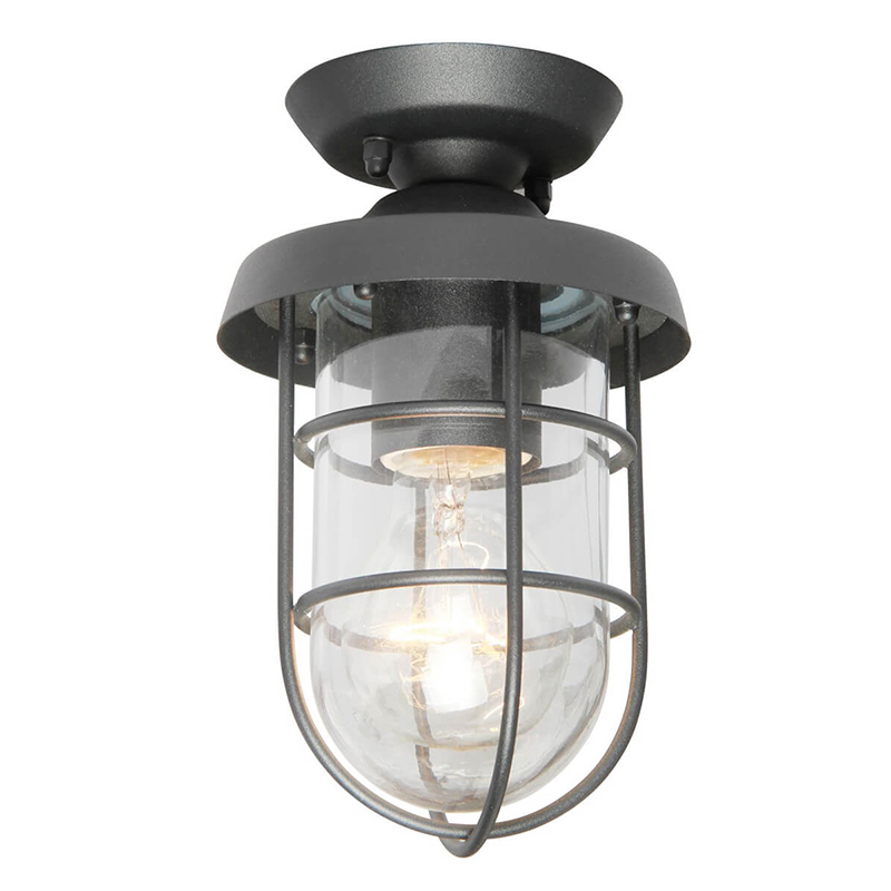 Уличный потолочный светильник Declan Street Lamp Черный Уличный потолочный светильник Declan Street Lamp Черный в Грозном | Loft Concept