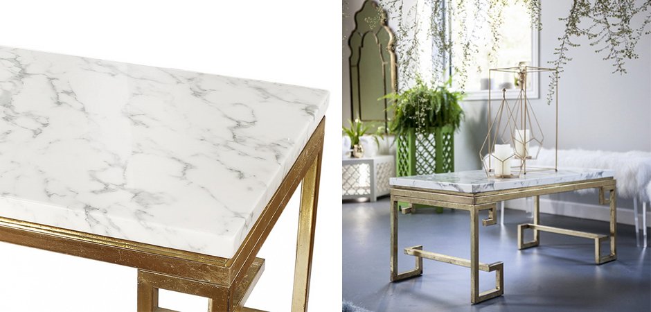 Кофейный стол Golden Meander Coffee Table Кофейный стол Golden Meander Coffee Table - Loft-Concept в Грозном