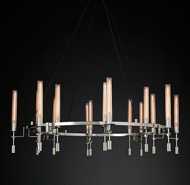 Люстра Restoration Hardware Fontanelle Chandelier nickel Никель Прозрачный Люстра Restoration Hardware Fontanelle Chandelier nickel Никель Прозрачный в Грозном | Loft Concept