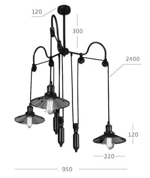 Люстра Loft Cone Pendant Reflector Balance 3 Люстра Loft Cone Pendant Reflector Balance 3 в Грозном