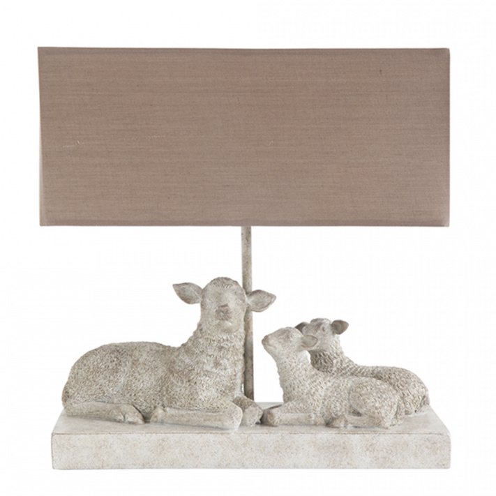 Настольная лампа Mouton Lampe de table Бежево-серый Настольная лампа Mouton Lampe de table Бежево-серый в Грозном | Loft Concept