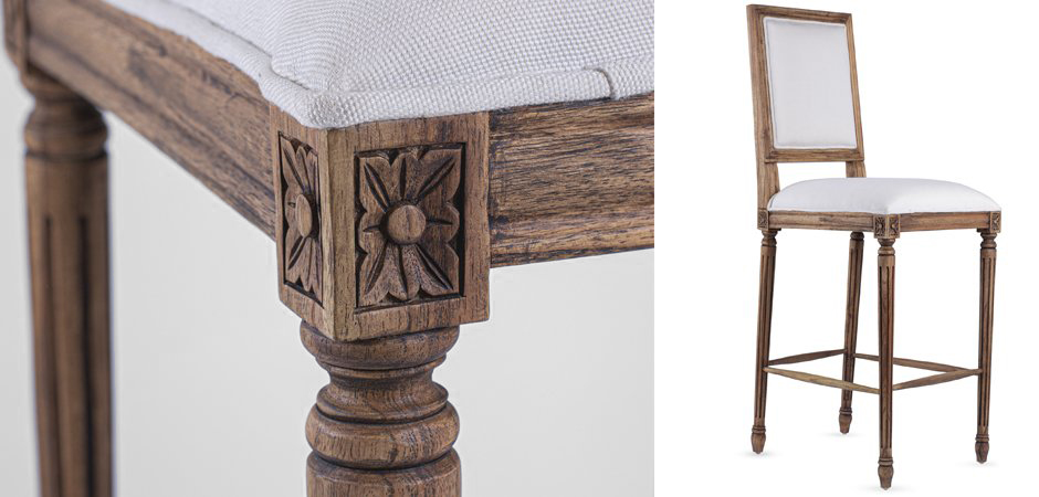 Барный стул JACOB bar stool Avory Linen Барный стул JACOB bar stool Avory Linen - Loft-Concept в Грозном