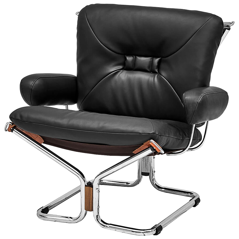 Кресло Zahra Chair Хром Черный Кресло Zahra Chair Хром Черный в Грозном | Loft Concept
