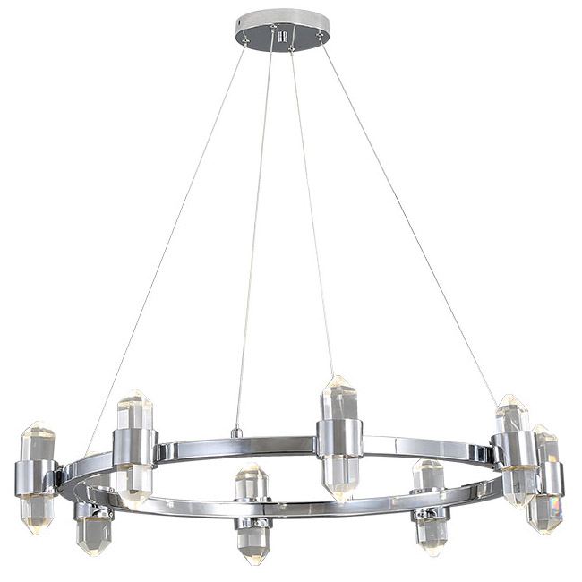 Люстра Crystal Ring Chandelier Chromium Хром Прозрачный в Грозном | Loft Concept 