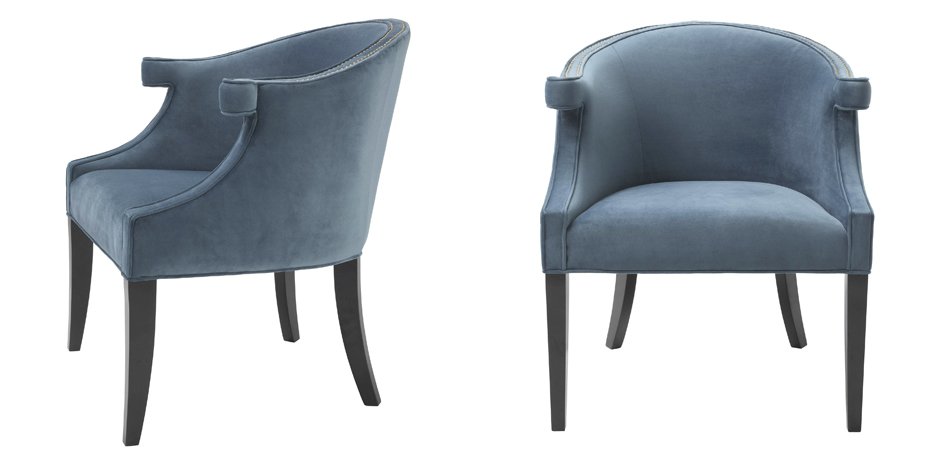Кресло Eichholtz Chair Margaux blue Кресло Eichholtz Chair Margaux blue - Loft-Concept в Грозном
