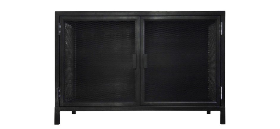 Буфет с 2-мя дверцами из металлической сетки Industrial Loft Dark Metal 2 Door Beto Cabinet Буфет с 2-мя дверцами из металлической сетки Industrial Loft Dark Metal 2 Door Beto Cabinet - Loft-Concept в Грозном
