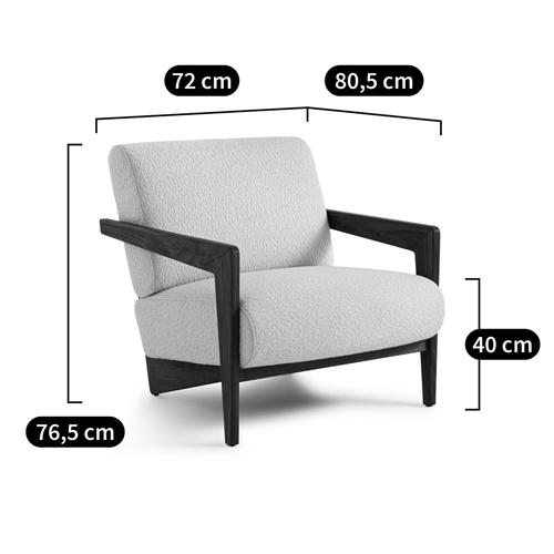 Кресло Avalon White Boucle из массива ореха в Грозном