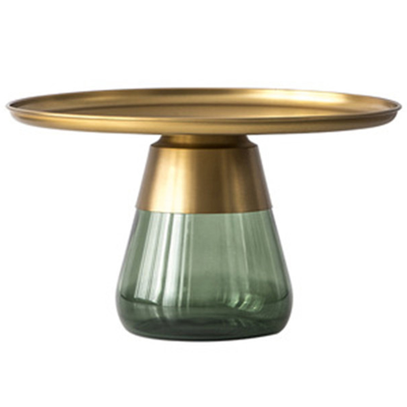 Круглый приставной стол Classico Round Green Side Table Латунь Зеленый Круглый приставной стол Classico Round Green Side Table Латунь Зеленый в Грозном | Loft Concept