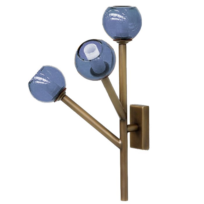 Бра Last Night Wall Lamp Blue Латунь Синий Бра Last Night Wall Lamp Blue Латунь Синий в Грозном | Loft Concept