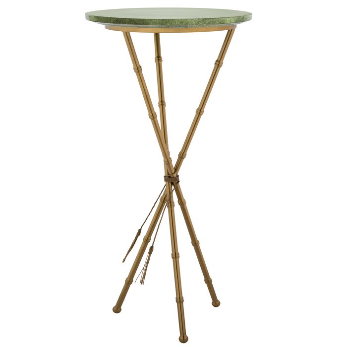 Green Stingray Skin Side Tables Зеленый Золотой Green Stingray Skin Side Tables Зеленый Золотой в Грозном | Loft Concept