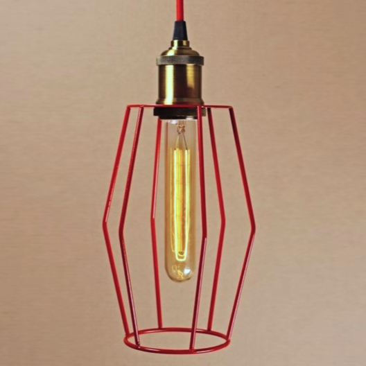 Подвесной светильник Wire Cage Pendant Spauk Red Красный Подвесной светильник Wire Cage Pendant Spauk Red Красный в Грозном | Loft Concept