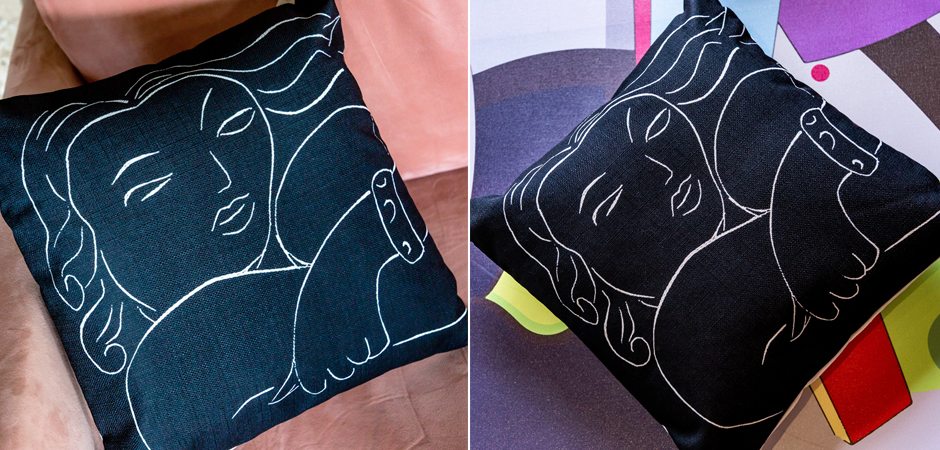 Декоративная подушка White Silhouette Pasiphae Pillow Декоративная подушка White Silhouette Pasiphae Pillow - Loft-Concept в Грозном