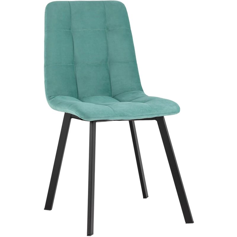 Стул NANCY S Chair Мятный Велюр Мятный Черный Стул NANCY S Chair Мятный Велюр Мятный Черный в Грозном | Loft Concept