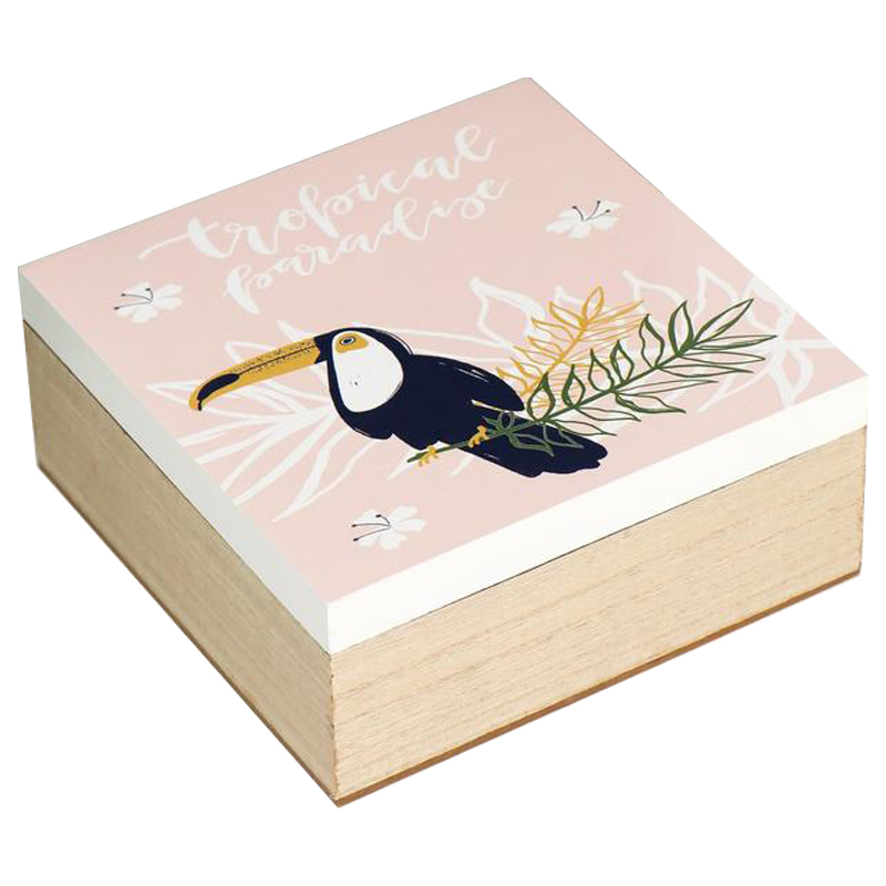 Шкатулка Toucan Box Бежевый Розовый Шкатулка Toucan Box Бежевый Розовый в Грозном | Loft Concept