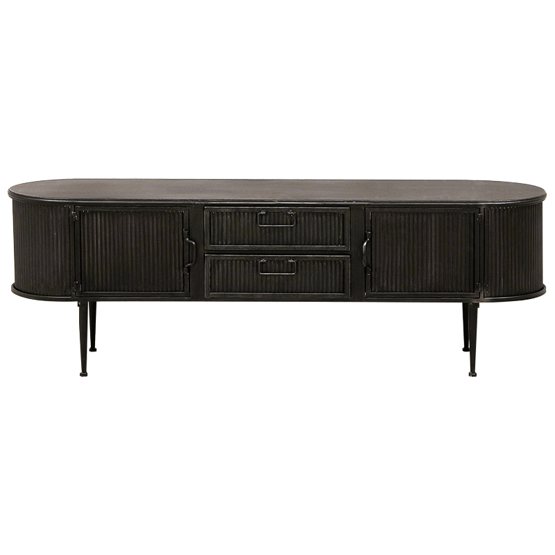ТВ-тумба Hugon Wood Metal TV Stand Коричневый ТВ-тумба Hugon Wood Metal TV Stand Коричневый в Грозном | Loft Concept