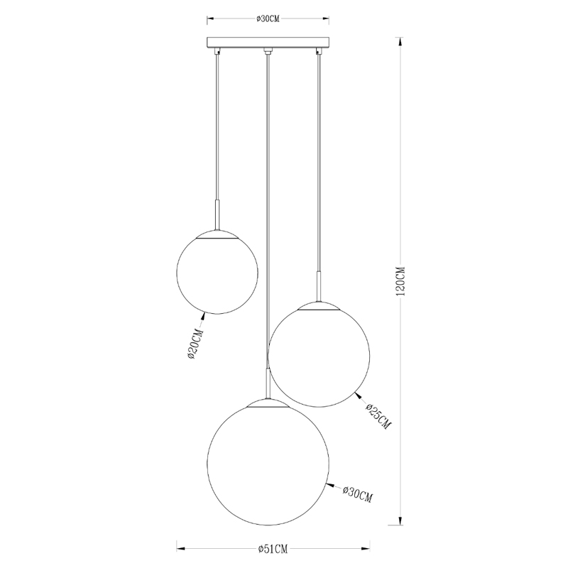 Люстра Ball Sunrise Pendant lamp smok 3 плафона Люстра Ball Sunrise Pendant lamp smok 3 плафона в Грозном