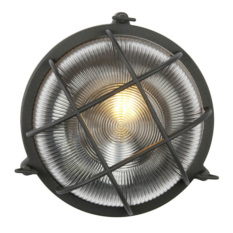 Уличный светильник Carden Cage Glass Round Черный Уличный светильник Carden Cage Glass Round Черный в Грозном | Loft Concept
