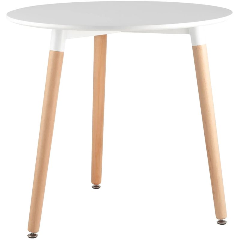 Стол обеденный Hoffman Collection круглый три ножки Белый Древесина Стол обеденный Hoffman Collection круглый три ножки Белый Древесина в Грозном | Loft Concept