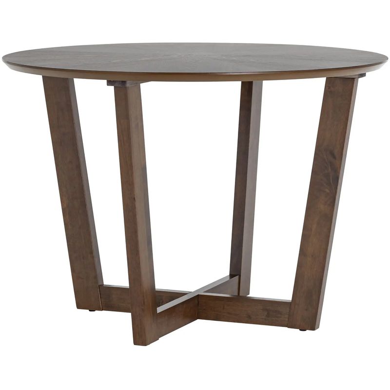 Стол обеденный круглый Wooden Table Round Коричневый Стол обеденный круглый Wooden Table Round Коричневый в Грозном | Loft Concept