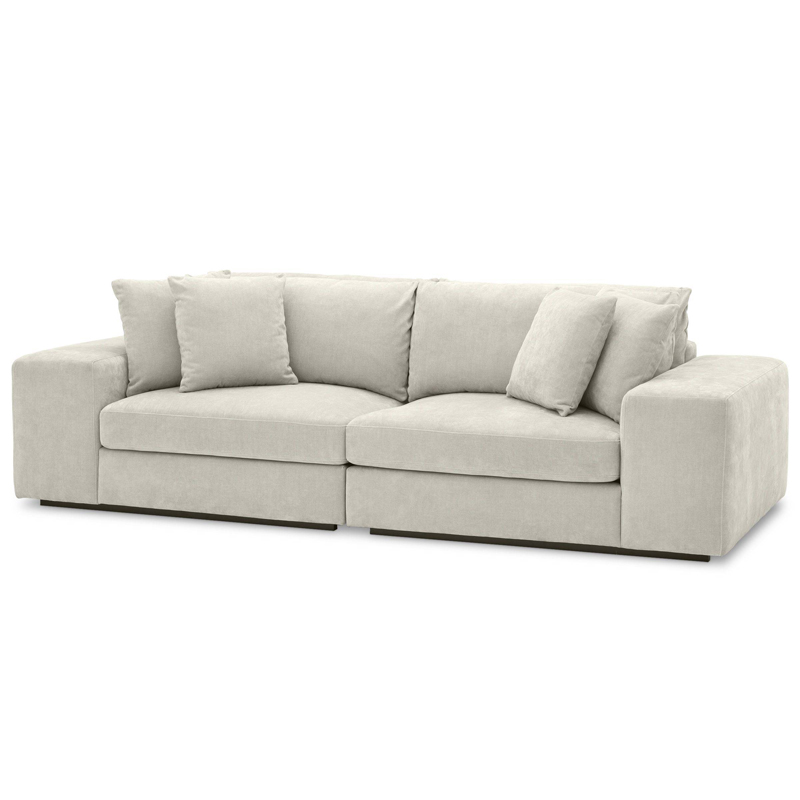 Диван Eichholtz Sofa Vista Grande sand Песочный Черный Диван Eichholtz Sofa Vista Grande sand Песочный Черный в Грозном | Loft Concept