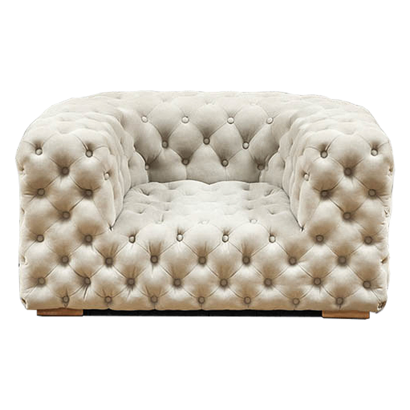 Кресло Soho Tufted Milk Armchair Молочный Кресло Soho Tufted Milk Armchair Молочный в Грозном | Loft Concept