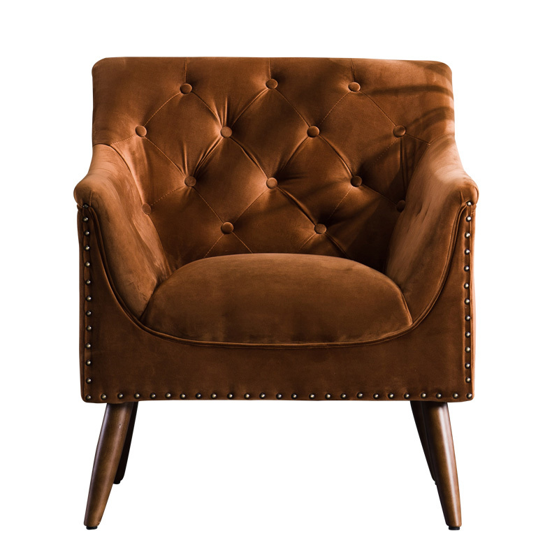 Кресло Terracotta Velvet Armchair Терракотовый Коричневый Кресло Terracotta Velvet Armchair Терракотовый Коричневый в Грозном | Loft Concept