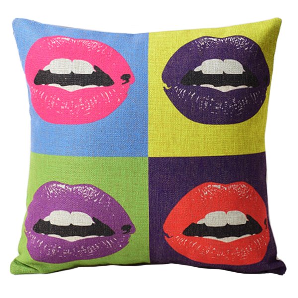 Декоративная подушка Lips Andy Warhol Мульти Декоративная подушка Lips Andy Warhol Мульти в Грозном | Loft Concept