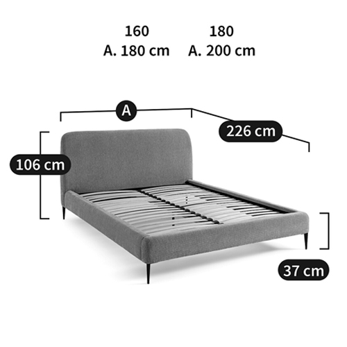 Кровать с обивкой велюр Hazel Velour Beige Bed в Грозном