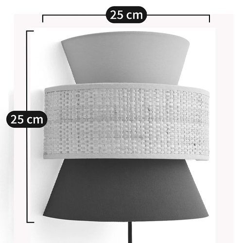 Бра с плетеным декором Bonnie Wicker Black Wall Lamp Бра с плетеным декором Bonnie Wicker Black Wall Lamp в Грозном