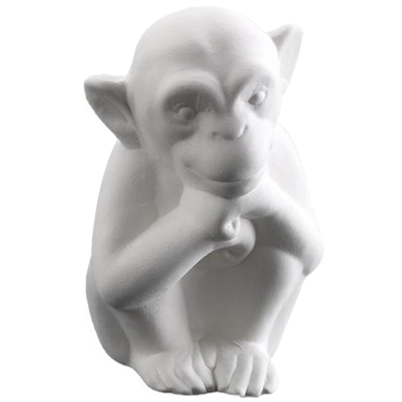 Статуэтка Abhika Monkey Bisc. Белый Статуэтка Abhika Monkey Bisc. Белый в Грозном | Loft Concept