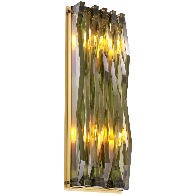 Бра Eichholtz Wall Lamp Nuvola L Green Латунь Зеленый смок Стекло Смок Бра Eichholtz Wall Lamp Nuvola L Green Латунь Зеленый смок Стекло Смок в Грозном | Loft Concept
