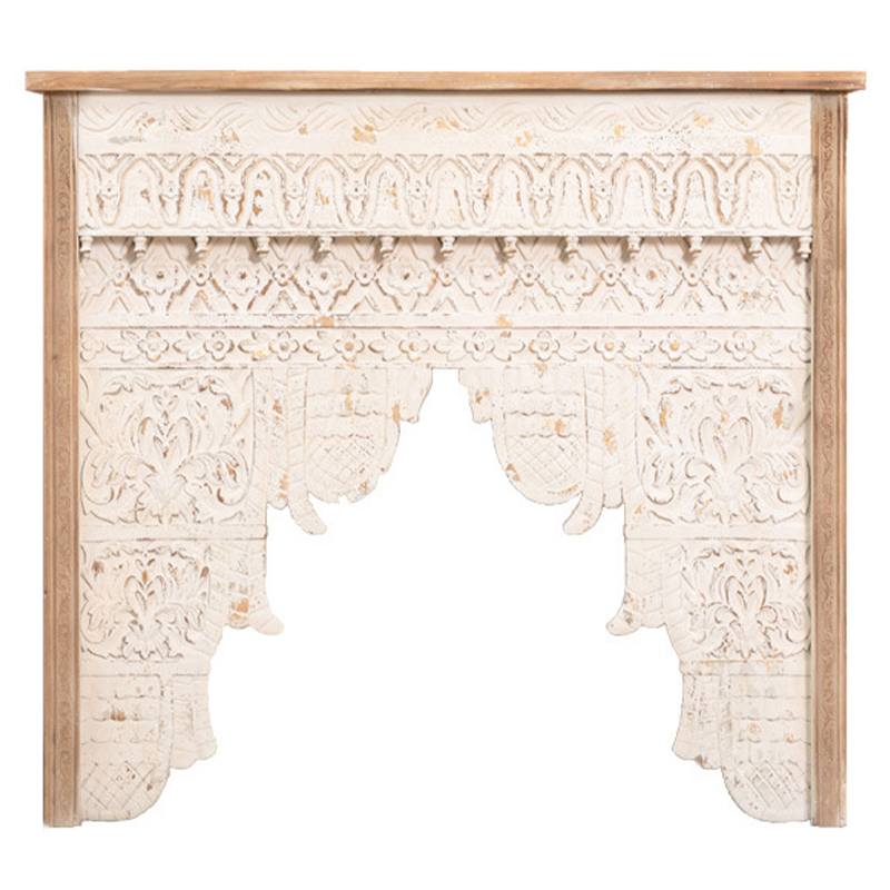 Консоль Indian Antique White Furniture Shakti Console Бежевый Древесина в Грозном | Loft Concept 