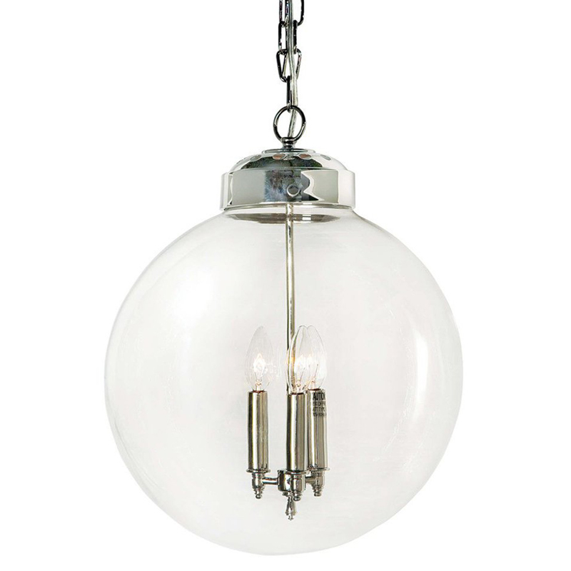 Подвесной светильник Conor Globe Hanging lamp Silver Серебряный Прозрачный (Transparent) Подвесной светильник Conor Globe Hanging lamp Silver Серебряный Прозрачный (Transparent) в Грозном | Loft Concept