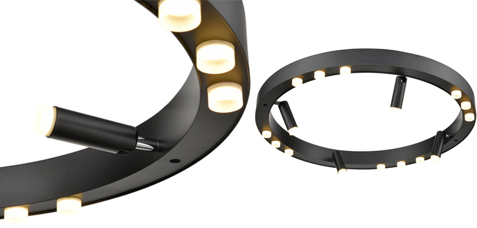 Потолочный светильник Rigor & Conciseness Lighting Black Disk Потолочный светильник Rigor & Conciseness Lighting Black Disk - Loft-Concept в Грозном