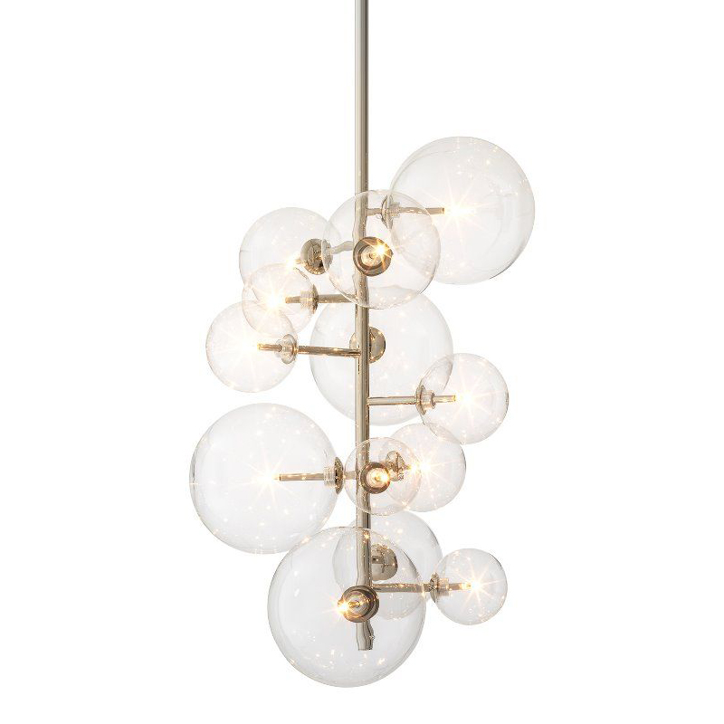 Люстра Eichholtz Chandelier Ezra Nickel Никель Прозрачный Люстра Eichholtz Chandelier Ezra Nickel Никель Прозрачный в Грозном | Loft Concept