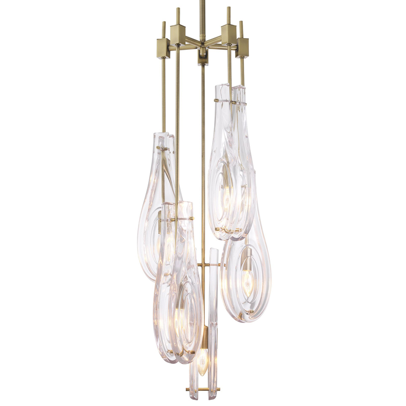 Люстра Eichholtz Chandelier Bellano L Brass Латунь Прозрачный Люстра Eichholtz Chandelier Bellano L Brass Латунь Прозрачный в Грозном | Loft Concept