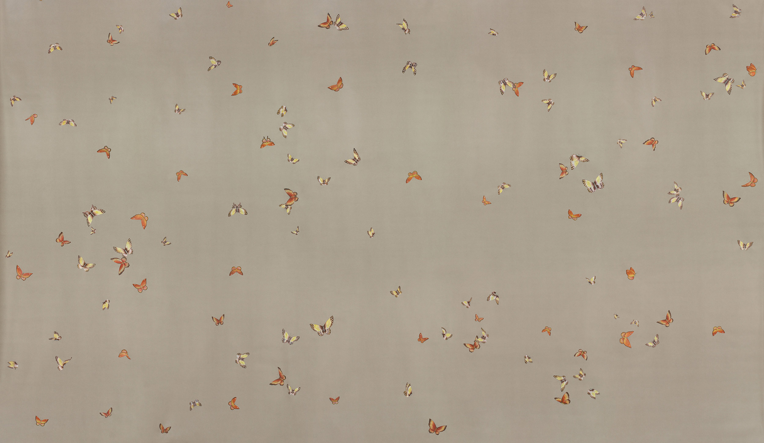 Обои ручная роспись Butterflies Echo on dyed paper Обои ручная роспись Butterflies Echo on dyed paper - постер Loft-Concept в Грозном
