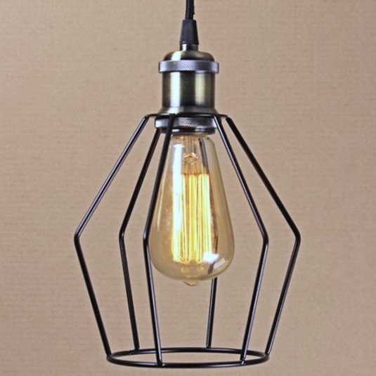 Подвесной светильник Wire Cage Pendant Trew Black Черный в Грозном | Loft Concept 