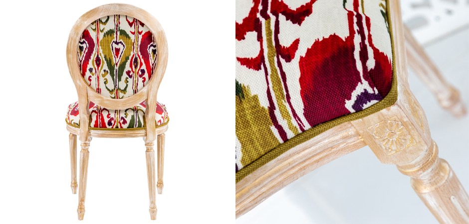 Стул Ikat Pattern Красно-белый Стул Ikat Pattern Красно-белый - Loft-Concept в Грозном