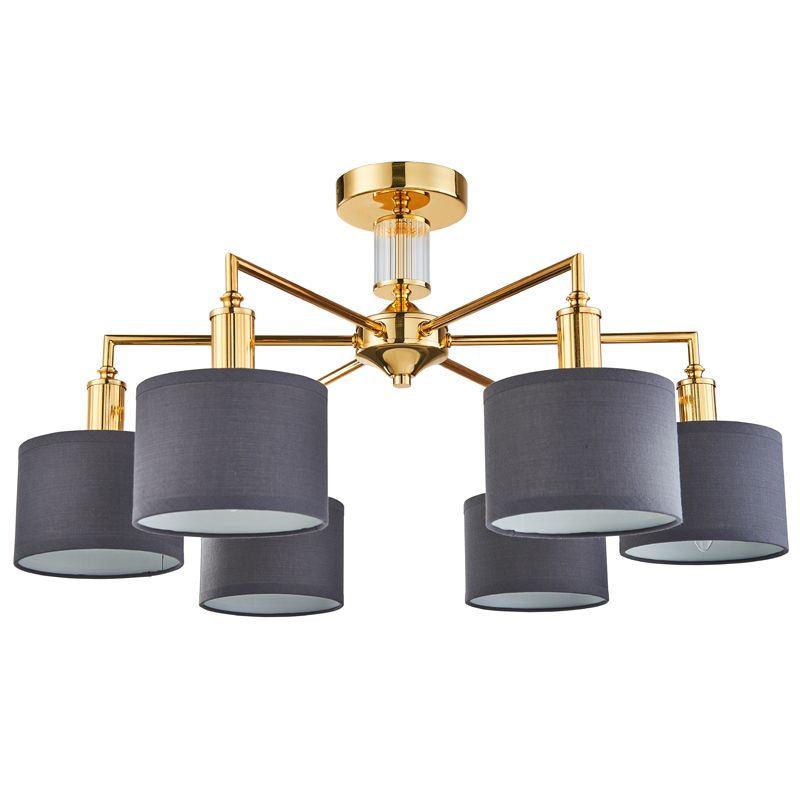 Люстра Laurent Chandelier grey 65 Глянцевое золото Серый Прозрачный Люстра Laurent Chandelier grey 65 Глянцевое золото Серый Прозрачный в Грозном | Loft Concept