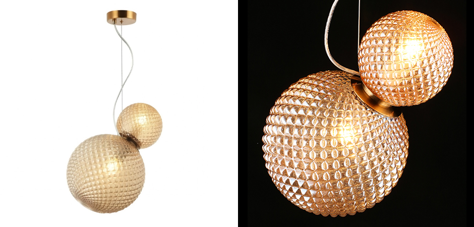 Подвесной светильник Perforated Bubbles с темным плафоном Подвесной светильник Perforated Bubbles с темным плафоном - Loft-Concept в Грозном