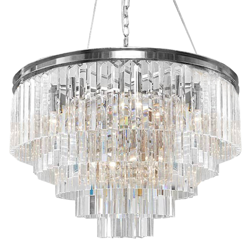 Люстра RH Odeon Chandelier Five Silver 80 Прозрачное Стекло Серебряный Люстра RH Odeon Chandelier Five Silver 80 Прозрачное Стекло Серебряный в Грозном | Loft Concept