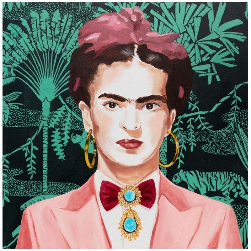 Картина Frida with Pink Power Suit and Jungle Wallpaper Мульти Картина Frida with Pink Power Suit and Jungle Wallpaper Мульти в Грозном | Loft Concept